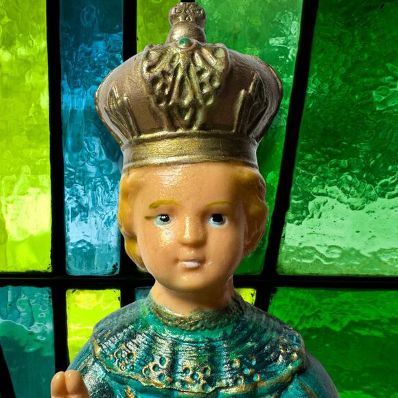 Vintage 1950s Hand-Painted Infant of Prague Blow Mold Night Light Lamp Nan-San - Picture 3 of 11